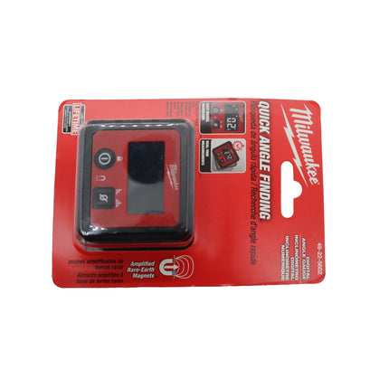 Milwaukee 48-22-5602 Digital Angle Gauge – Precision Electronic Inclinometer with Auto-Rotating LCD, Angle Assist Arrows, Rare-Earth Magnets, 0–180° Measurement, Carry Case & Batteries Included
