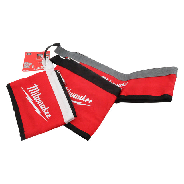 Milwaukee 3PC Multi-Size Zipper Tool Pouches – Heavy Duty No. 10 Canvas Construction, Rugged Metal Zippers, Weather-Resistant Stand-Up Base, Includes 6″, 8″ & 14″ Pouches – Tool Storage Solutions
