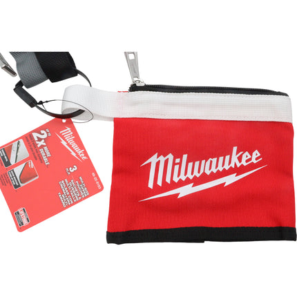 Milwaukee 3PC Multi-Size Zipper Tool Pouches – Heavy Duty No. 10 Canvas Construction, Rugged Metal Zippers, Weather-Resistant Stand-Up Base, Includes 6″, 8″ & 14″ Pouches – Tool Storage Solutions