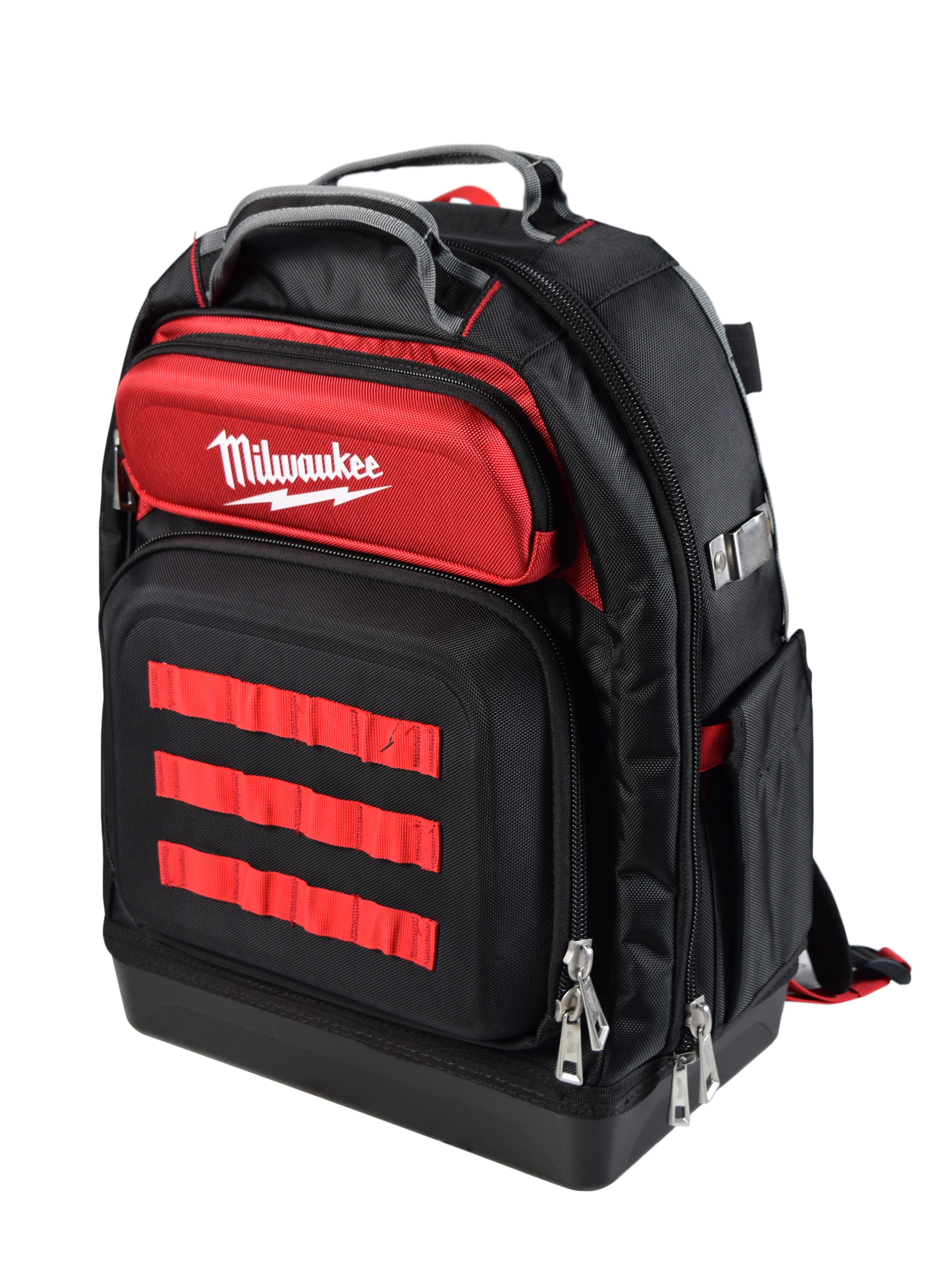 Milwaukee 48-22-8201 Ultimate Jobsite Backpack, 48 Pockets, Black/Red