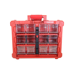 Milwaukee PACKOUT Tilt Bin Organizer with 10 Quick-Access Bins, Impact-Resistant Modular Storage, Wall-Mountable and PACKOUT-Compatible, Fasteners, and Hardware Organization