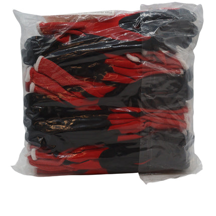 Milwaukee 48-22-8902B Large Red Nitrile Level 1 Cut Resistant Dipped Work Gloves (12-Pack)