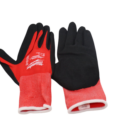 Milwaukee 48-22-8902B Large Red Nitrile Level 1 Cut Resistant Dipped Work Gloves (12-Pack)