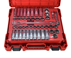 Milwaukee 48-22-9010 1/2" SAE/Metric Ratchet and Socket Wrench Set (47-Piece)