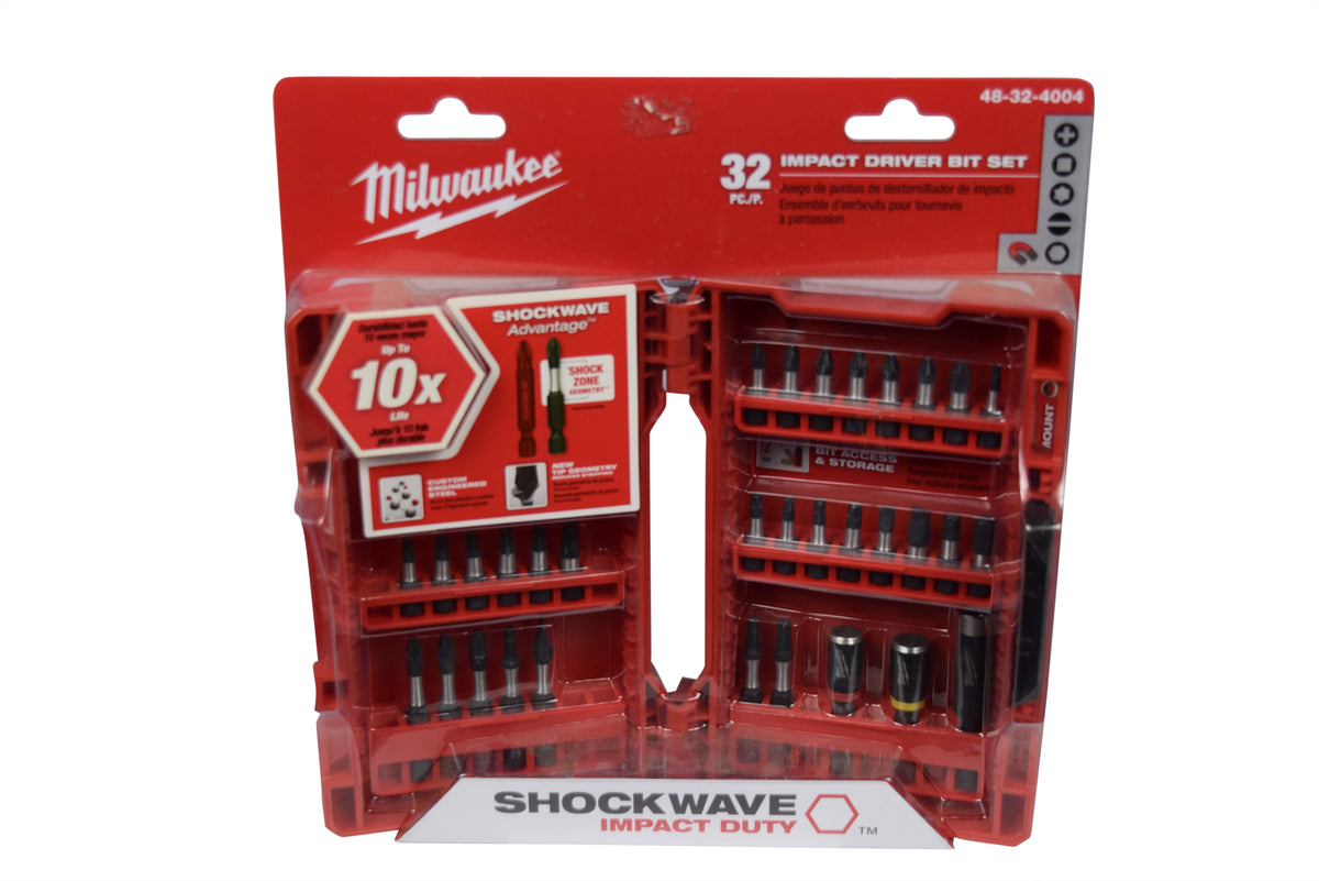 Milwaukee 48-32-4004 32-Piece Shockwave Driver Bit Set