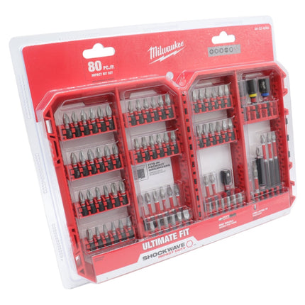 Milwaukee 48-32-4094 SHOCKWAVE Impact Duty Alloy Steel Screwdriver Bit Set - 80-Piece Kit with Wear Guard Tip for Increased Wear Resistance & Optimized Shock Zone for Torque Absorption