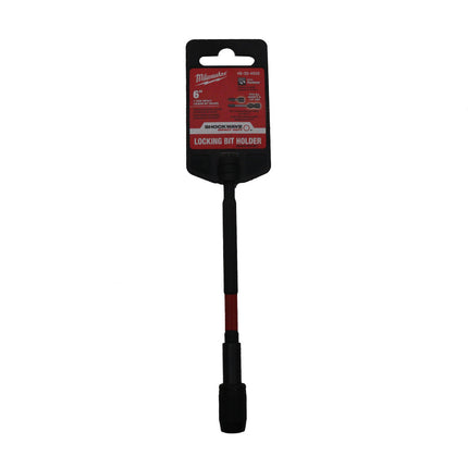 Milwaukee Shockwave 6″ Impact Duty Locking Bit Holder – Heavy-Duty Auto-Locking Bit Holder, Quick Release Collar, Dual Magnet Retention, Optimized Shockzone Geometry for Impact Drivers