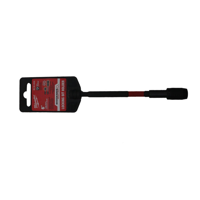 Milwaukee Shockwave 6″ Impact Duty Locking Bit Holder – Heavy-Duty Auto-Locking Bit Holder, Quick Release Collar, Dual Magnet Retention, Optimized Shockzone Geometry for Impact Drivers