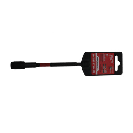 Milwaukee Shockwave 6″ Impact Duty Locking Bit Holder – Heavy-Duty Auto-Locking Bit Holder, Quick Release Collar, Dual Magnet Retention, Optimized Shockzone Geometry for Impact Drivers