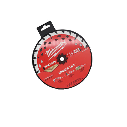 Milwaukee 48-40-0720 7-1/4 in. x 24-Tooth Carbide Framing Circular Saw Blade