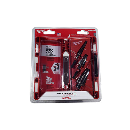 Milwaukee 48-89-9256 SHOCKWAVE Impact Duty Step Bit Mechanical Set (#2, #3, #8)