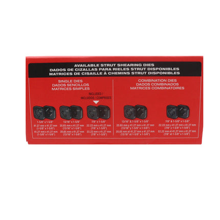 Milwaukee 49-16-0078 7/8" x 1-5/8" Single Strut Shearing Dies