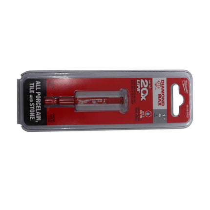 Milwaukee Diamond MAX™ 1/4″ Continuous Grit Diamond Hole Saw Bit – Quick-Change Hex Shank, Premium Diamond Coated Tile/Stone/Glass Cutter, Up to 10× Longer Life, Professional Drill Accessory