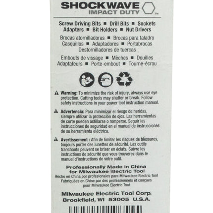 Milwaukee 49-56-4533 SHOCKWAVE Impact Duty 5/16" x 2-9/16" Steel Magnetic Nut Driver