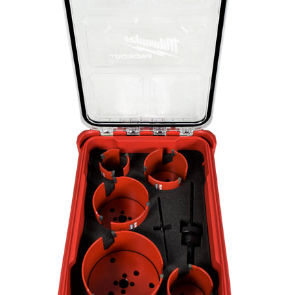 Milwaukee BIG HAWG Carbide Hole Saw Kit with PACKOUT Case 49-56-9295