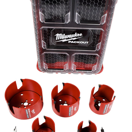 Milwaukee BIG HAWG Carbide Hole Saw Kit with PACKOUT Case 49-56-9295