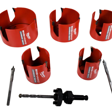 Milwaukee BIG HAWG Carbide Hole Saw Kit with PACKOUT Case 49-56-9295