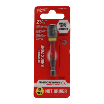 Milwaukee 49-66-4533 SHOCKWAVE Impact Duty 5/16" x 2-9/16" Magnetic Nut Driver