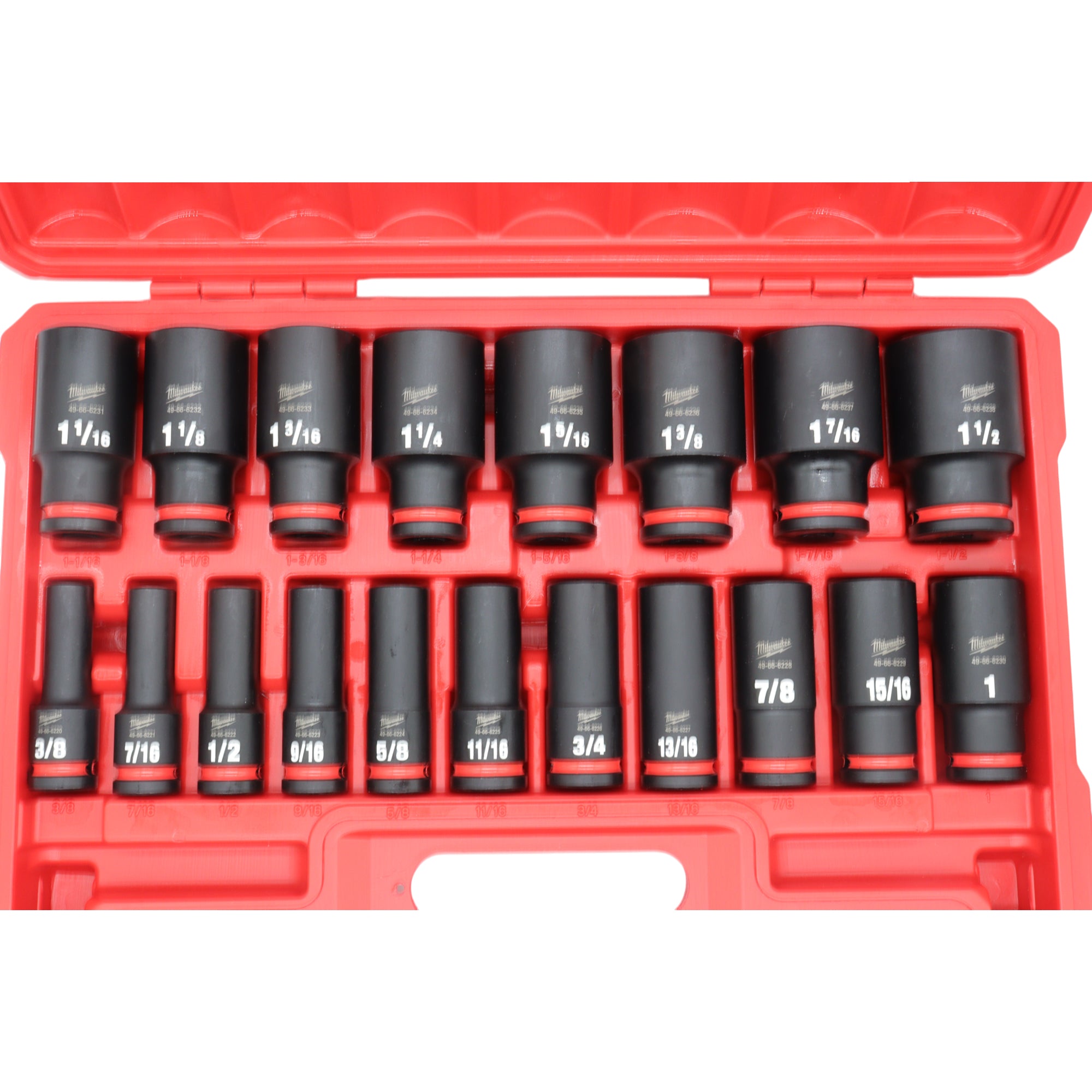 Milwaukee SHOCKWAVE 1/2 in. Drive SAE 6 Point Impact Socket Set