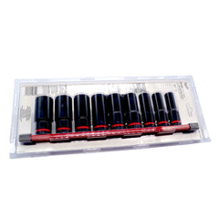 Milwaukee 49-66-7022 SHOCKWAVE 1/2" Drive SAE 6 Point Socket Set - 9PC