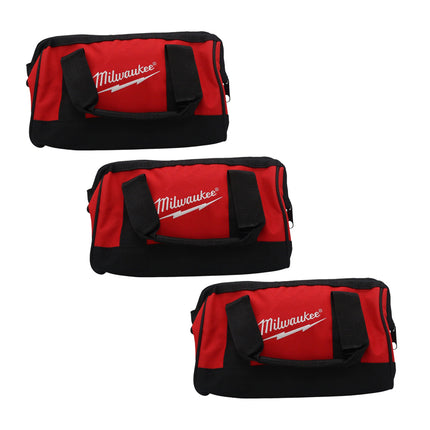 Milwaukee Heavy Duty 9-inch Canvas Contractor Tool Bag (3-Pack)