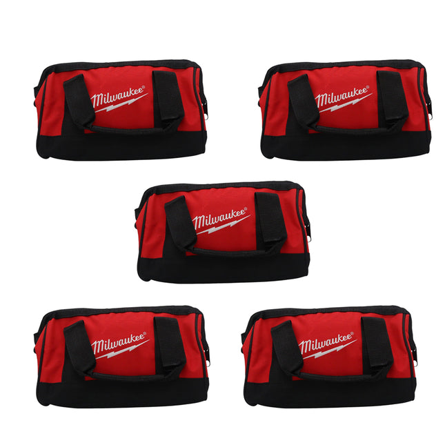 Milwaukee Heavy Duty 9-inch Canvas Contractor Tool Bag (5-Pack)