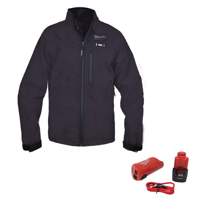 Milwaukee M12 HEAT BLK TOUGHSHELL JKT KIT S