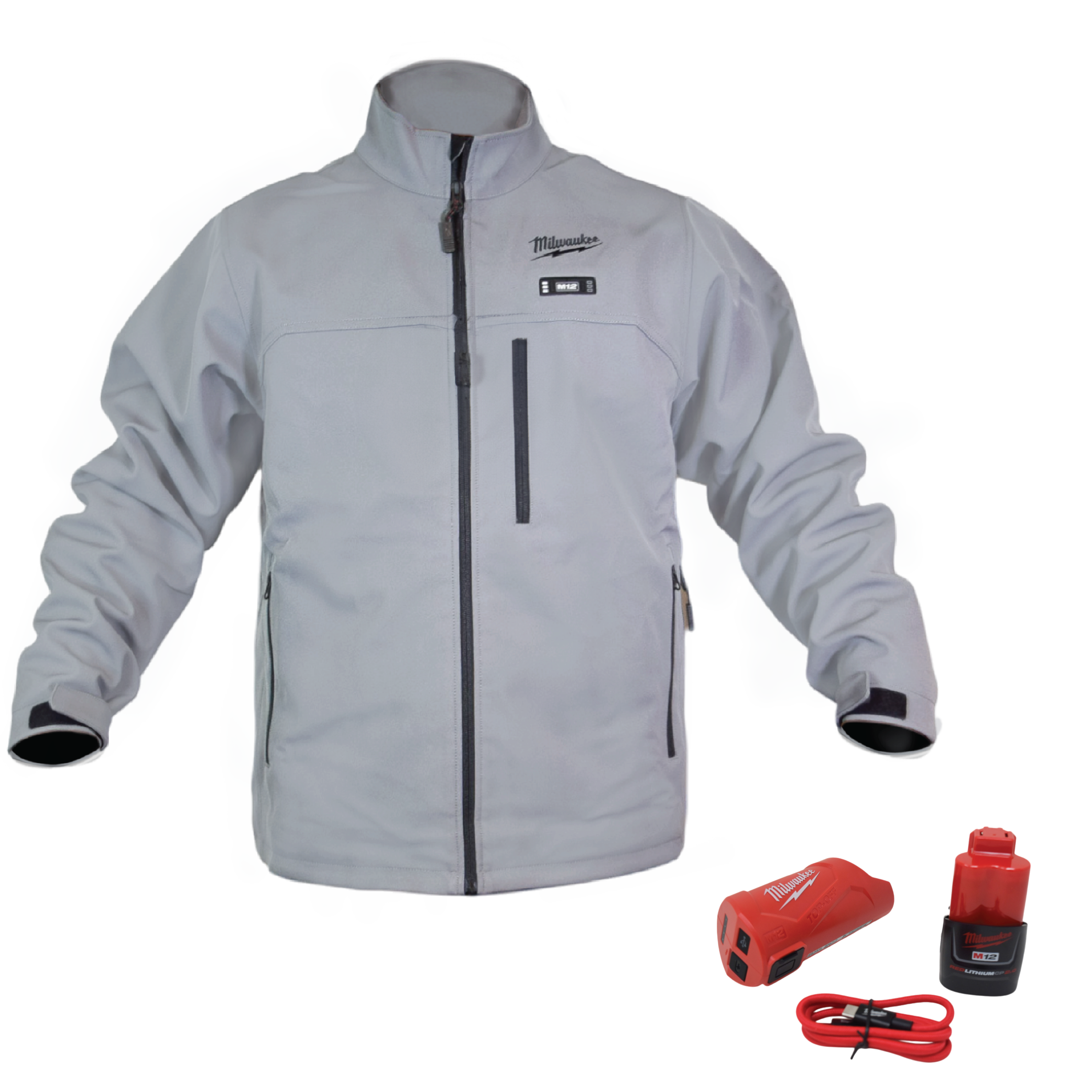 Milwaukee M12 HEAT GRAY TOUGHSHELL JKT KIT M
