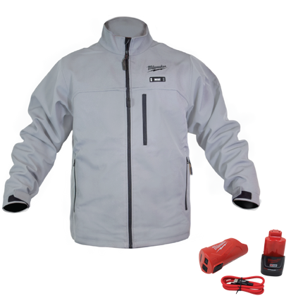 Milwaukee M12 HEAT GRAY TOUGHSHELL JKT KIT XL