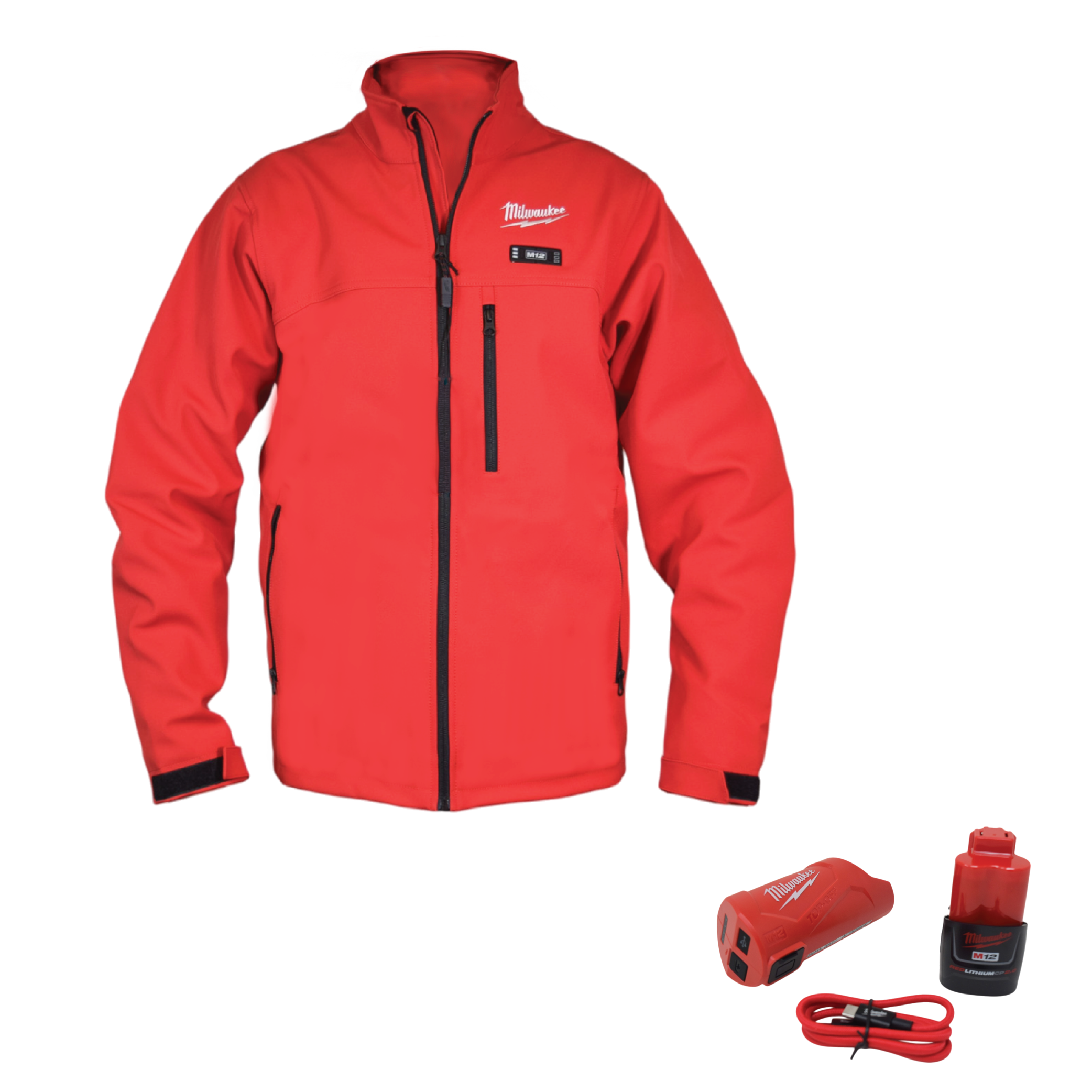Milwaukee M100R-21 M12 Heated TOUGHSHELL Jacket Kit, Red, Medium