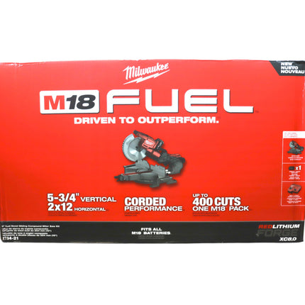 Milwaukee 2734-21 M18 FUEL 18V 10" Dual Bevel Sliding Compound Miter Saw Kit
