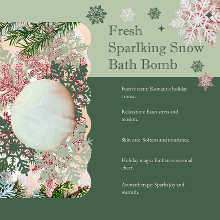 Mom Bomb Sparkling Snow Bomb with Plant Based Ingredients Made in the USA