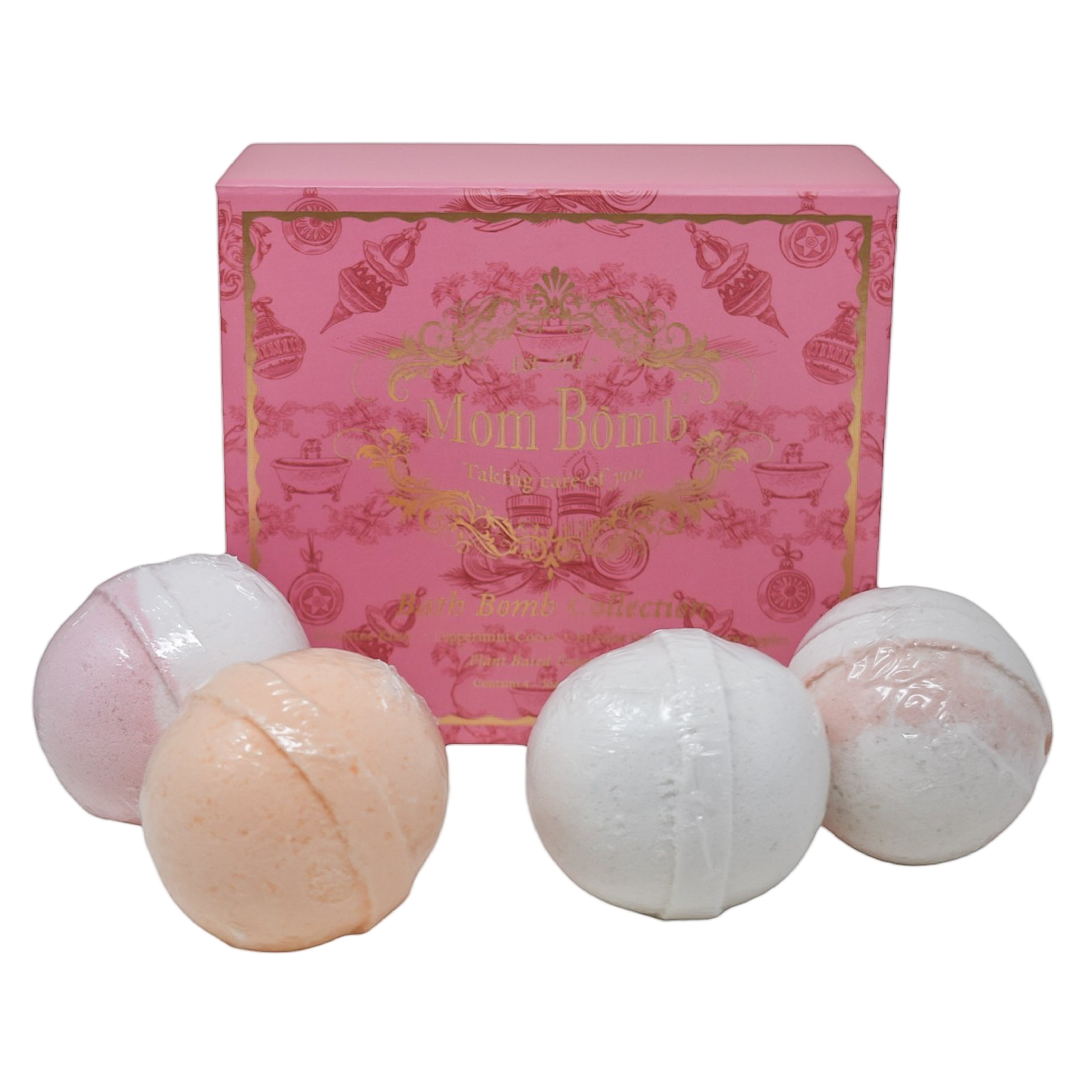 Mom Bomb Bath Bomb Gift Set (8) - Eight Unique, Plant-Based Fragrances