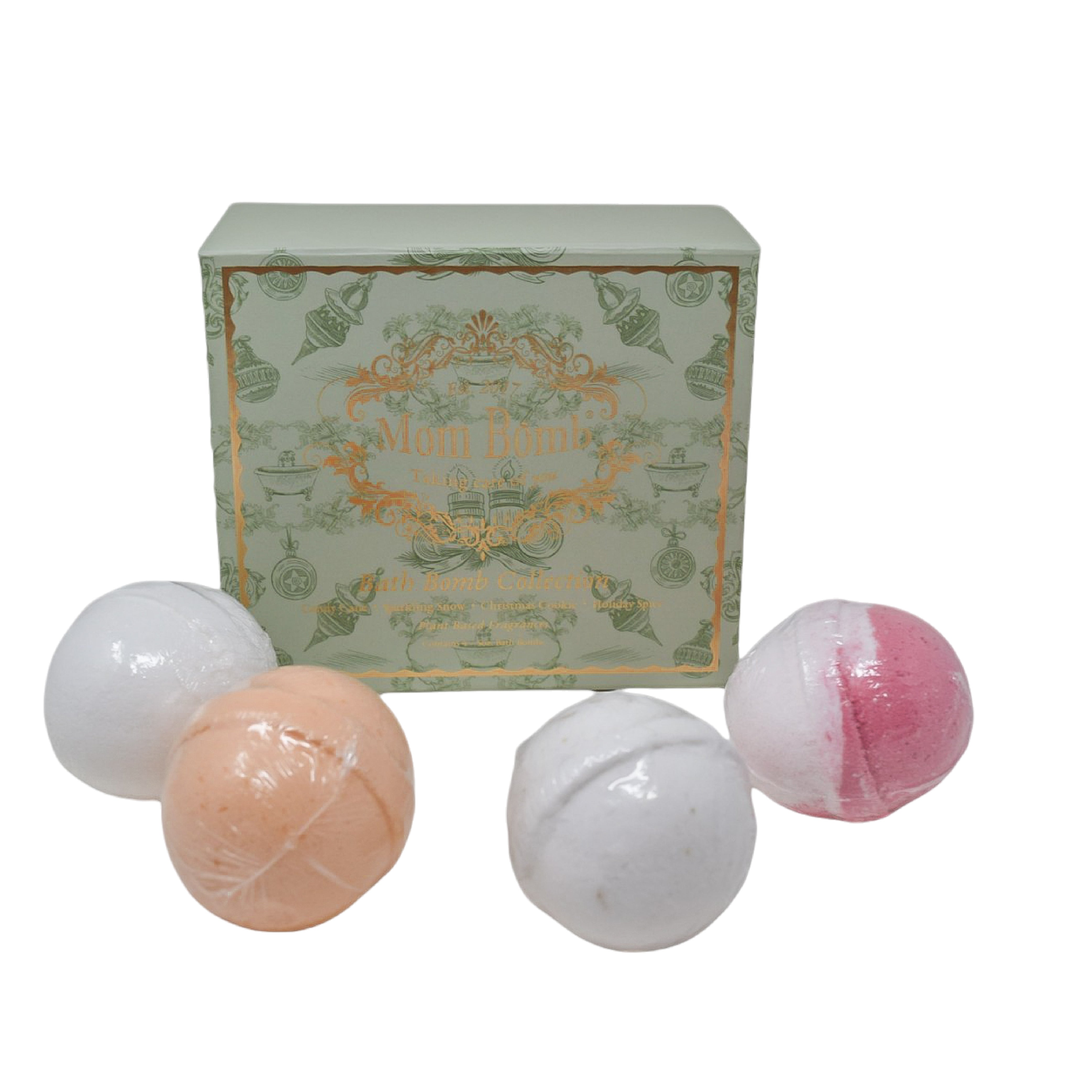 Mom Bomb Bath Bomb Gift Set (8) - Eight Unique, Plant-Based Fragrances