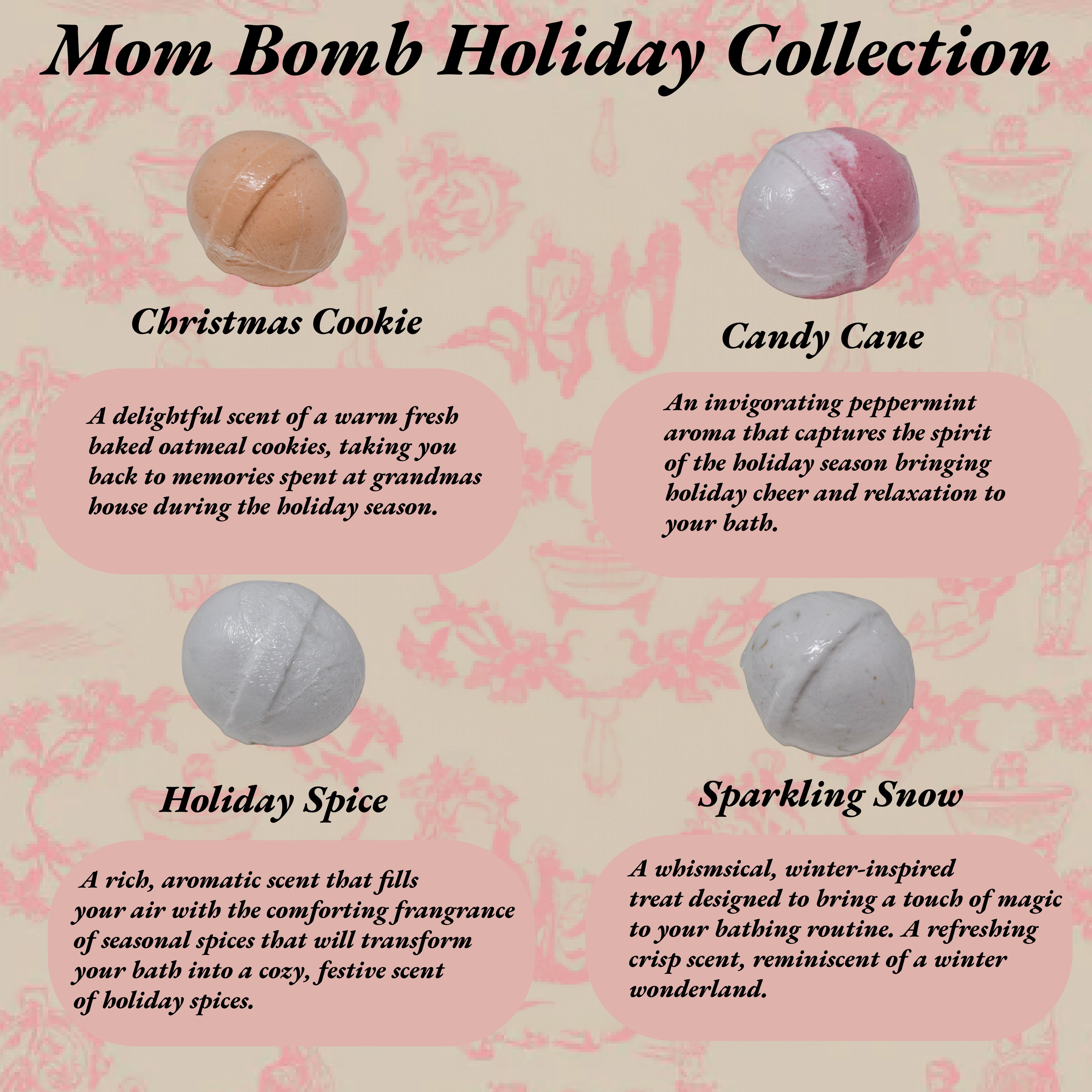 Mom Bomb Bath Bomb Gift Set (8) - Eight Unique, Plant-Based Fragrances