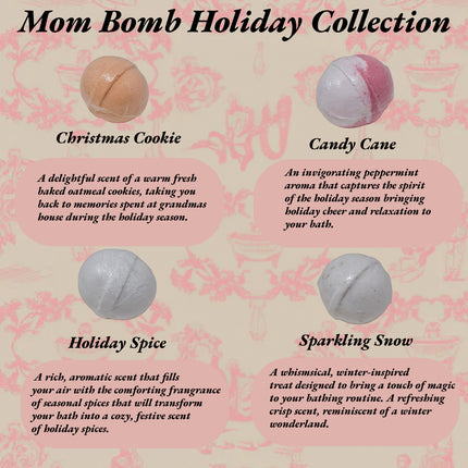 Mom Bomb Bath Bomb Gift Set (8) - Eight Unique, Plant-Based Fragrances