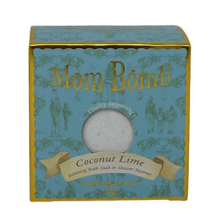 Mom Bomb Coconut Lime Bath Bomb with Plant Based Ingredients Made in the USA