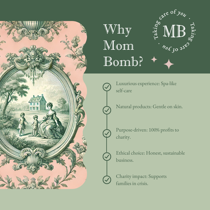 Mom Bomb Coconut Lime Bath Bomb with Plant Based Ingredients Made in the USA