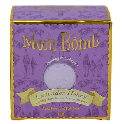 Mom Bomb Lavender Honey Bath Bomb with Plant Based Ingredients Made in the USA