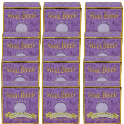 Mom Bomb Lavender Honey Bath Bomb with Plant Based Ingredients Made in the USA