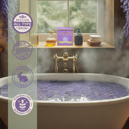 Mom Bomb Lavender Honey Bath Bomb with Plant Based Ingredients Made in the USA