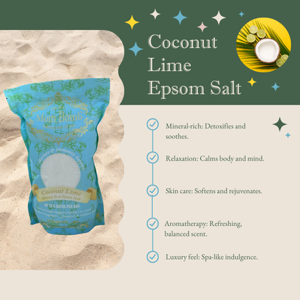 Mom Bomb Coconut Lime Bath Soaks 3 lbs of Pure Tranquility