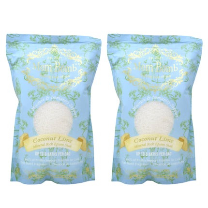 Mom Bomb Coconut Lime Bath Soaks 3 lbs of Pure Tranquility (2 Pack)