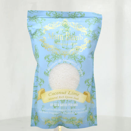 Mom Bomb Coconut Lime Bath Soaks 3 lbs of Pure Tranquility (2 Pack)