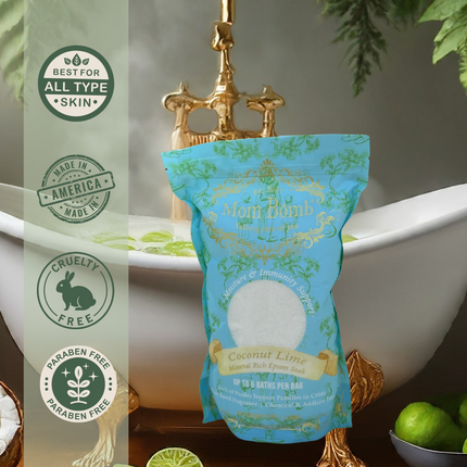 Mom Bomb Coconut Lime Bath Soaks 3 lbs of Pure Tranquility (2 Pack)