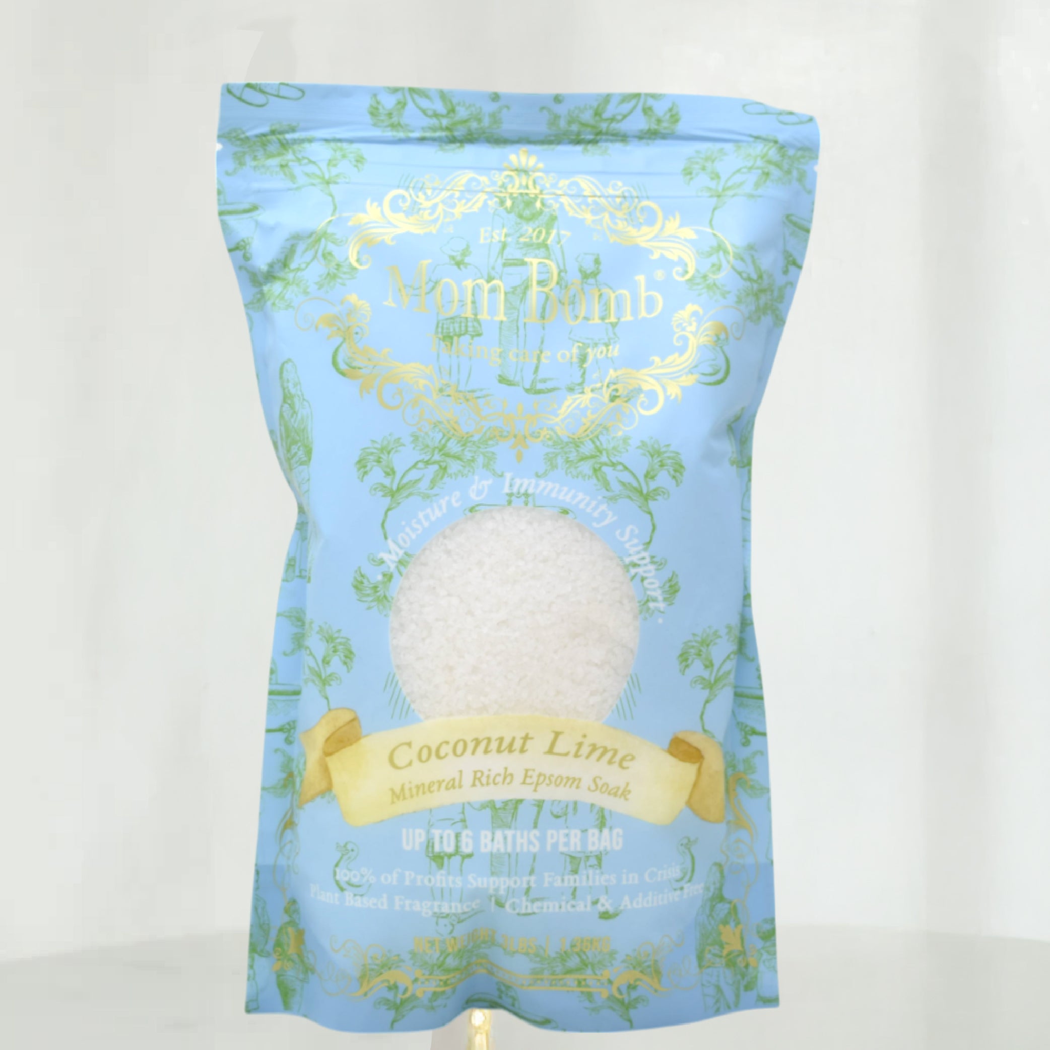 Mom Bomb Coconut Lime Bath Soaks 3 lbs of Pure Tranquility (3 Pack)
