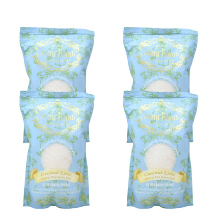 Mom Bomb Coconut Lime Bath Soaks 3 lbs of Pure Tranquility (4 Pack)
