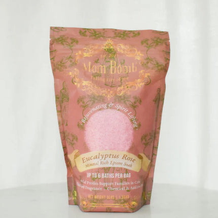 Mom Bomb Eucalyptus Rose Bath Soaks 3 lbs of Pure Tranquility (4 Pack)
