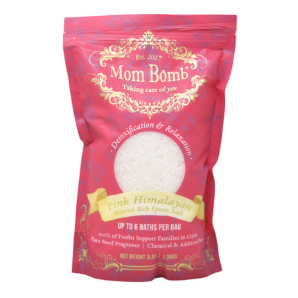 Mom Bomb Pink Himalayan Bath Soaks 3 lbs of Pure Tranquility
