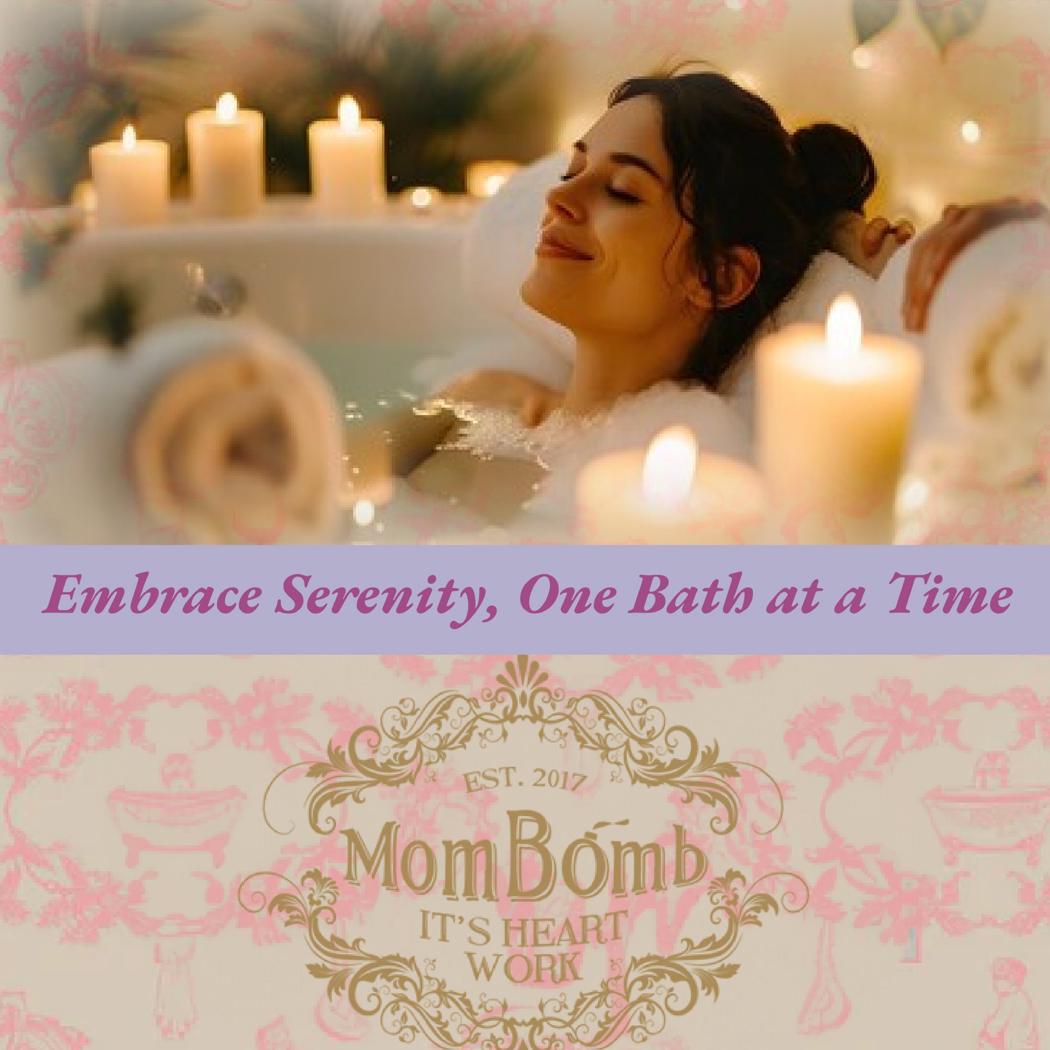 Mom Bomb Pink Himalayan Bath Soaks 3 lbs of Pure Tranquility (2 Pack)